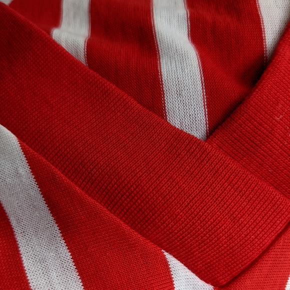 Vintage striped v-neck light knit synthetic top Sears The Fashion Place - Picture 4 of 8